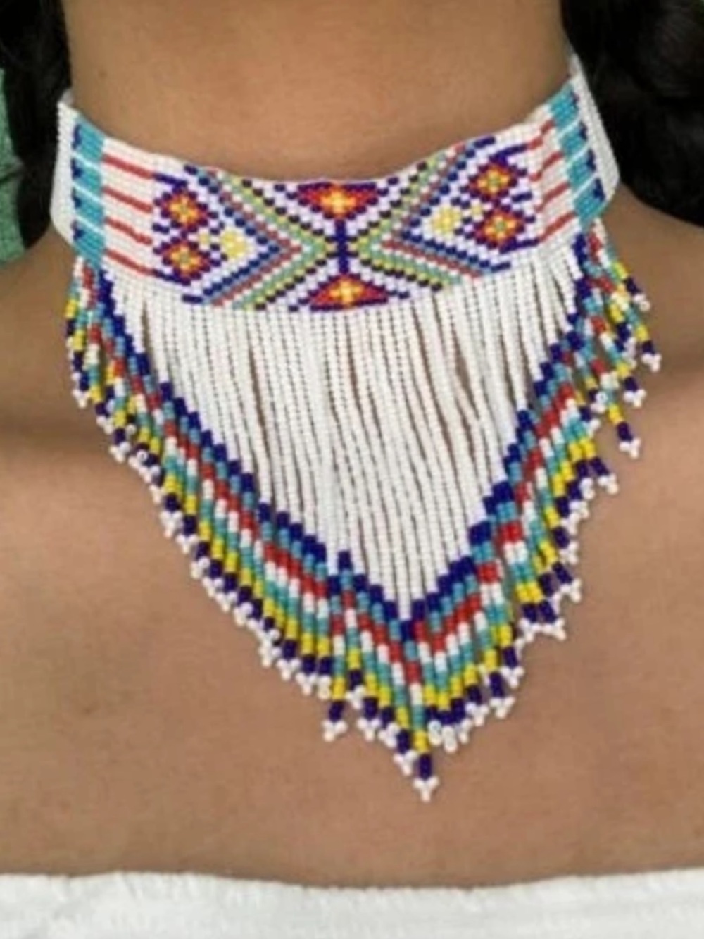 Colorful Beaded Necklace and Earring Set